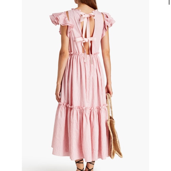 Sofia Gathered Stripe Mini Jacquard Dress - Size 0 - Picture 2 of 10